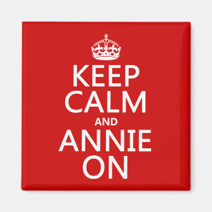 Aimant Gardez le calme et l'Annie dessus