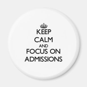 Aimant Gardez le calme et le foyer sur des admissions