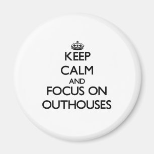 Aimant Gardez le calme et le foyer sur des dépendances