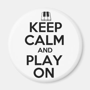 Aimant Gardez le calme et le jeu sur le piano