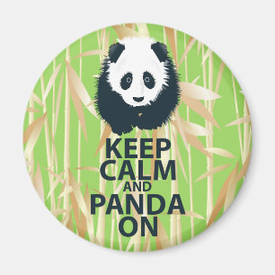 Aimant Gardez le calme et le panda sur le cadeau original