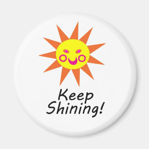 Aimant Gardez Sun de sourire fait face heureux brillant