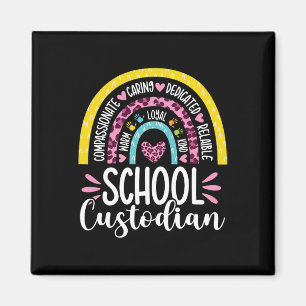 Aimant Gardien Battery Life School Janitor Rainbow
