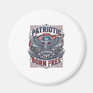 Aimant Gardien de la route en acier patriotique Biker Rou