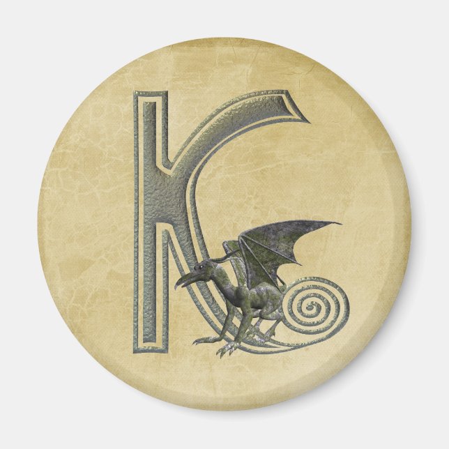 Aimant Gargoyle Monogramme K (Devant)