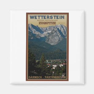 Aimant Garmisch - Zugspitze au-dessus de ville
