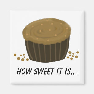 Aimant Gâteau au chocolat avec citation