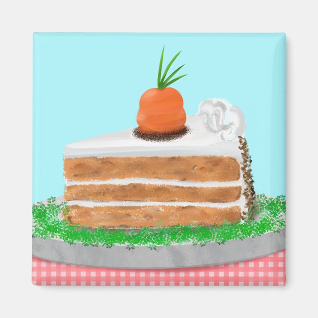 Aimant Gâteau de carottes  (Devant)