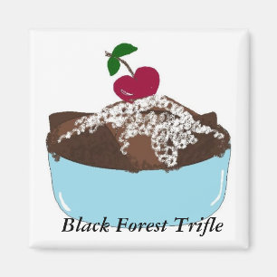 Aimant Gâteau forestier noir