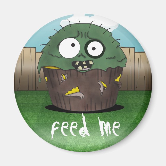 Aimant Gâteau Zombie - Me nourrir (Devant)