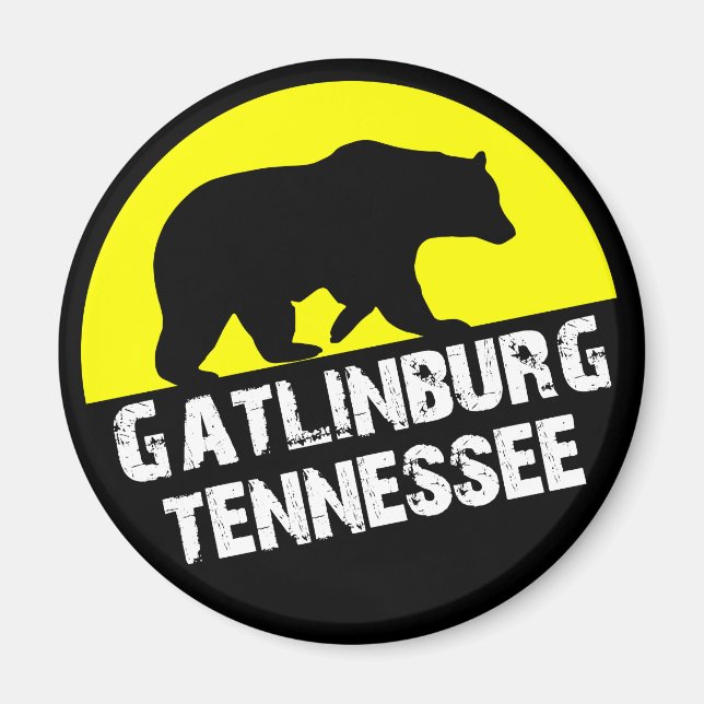 Aimant Gatlinburg Tennessee Ours Smoky Mountains (Devant)