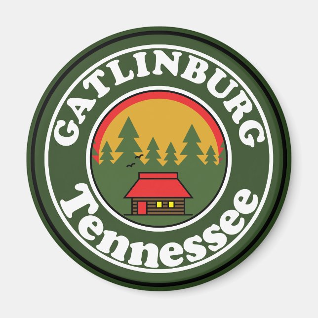 Aimant Gatlinburg Tennessee Smoky Mountains (Devant)
