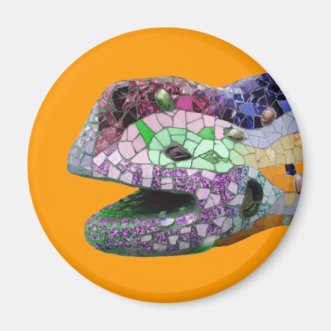 Aimant Gaudi Lizard Head Mosaques (Devant)