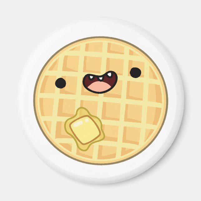 Aimant gaufre au beurre de Cute Kawaii (Devant)