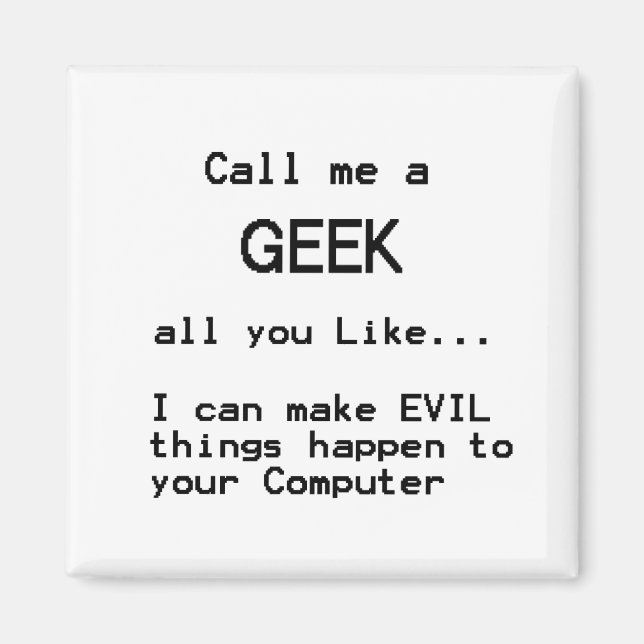 Aimant Geek informatique (Devant)