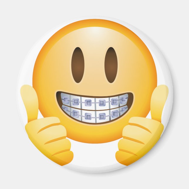 Aimant Geeky Braces Emoji (Devant)
