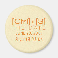 Geeky Typographie Enregistrer l'aimant de date, Or