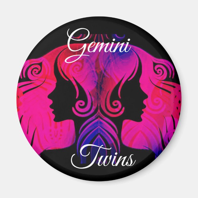 Aimant Gemini Twins Zodiac Horoscope (Devant)