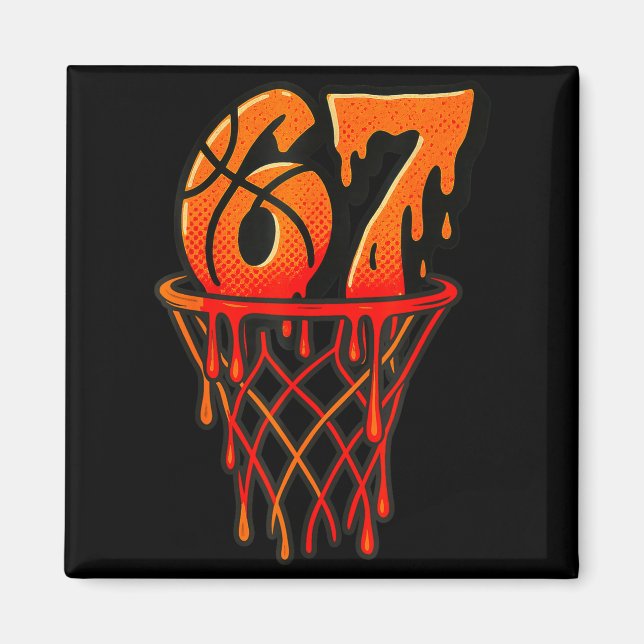 Aimant Gen Alpha Slang Kids 67 Basketball Ice Cream Drip  (Devant)