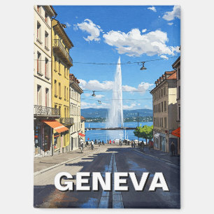 Aimant Geneva Street Suisse Travel Jet d'eau