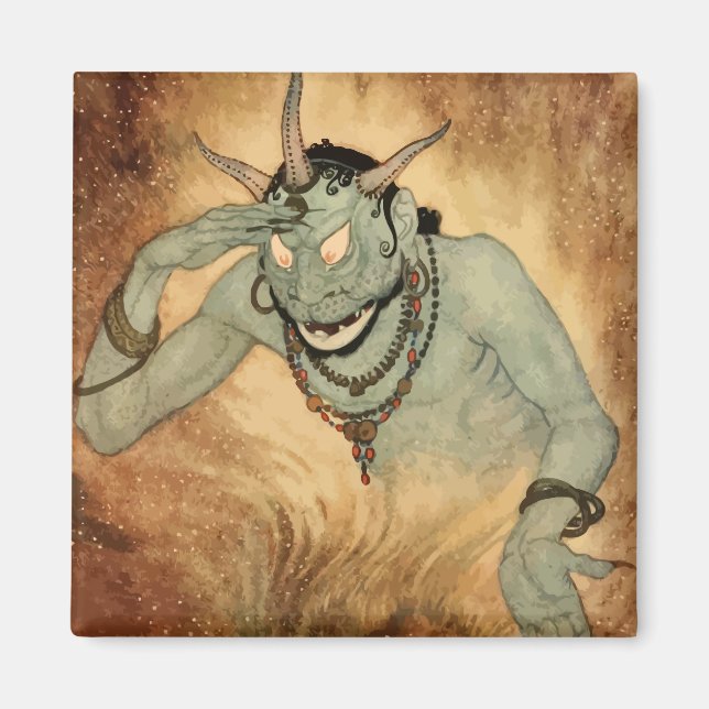Aimant Génie des nuits arabes par Edmund Dulac (Devant)