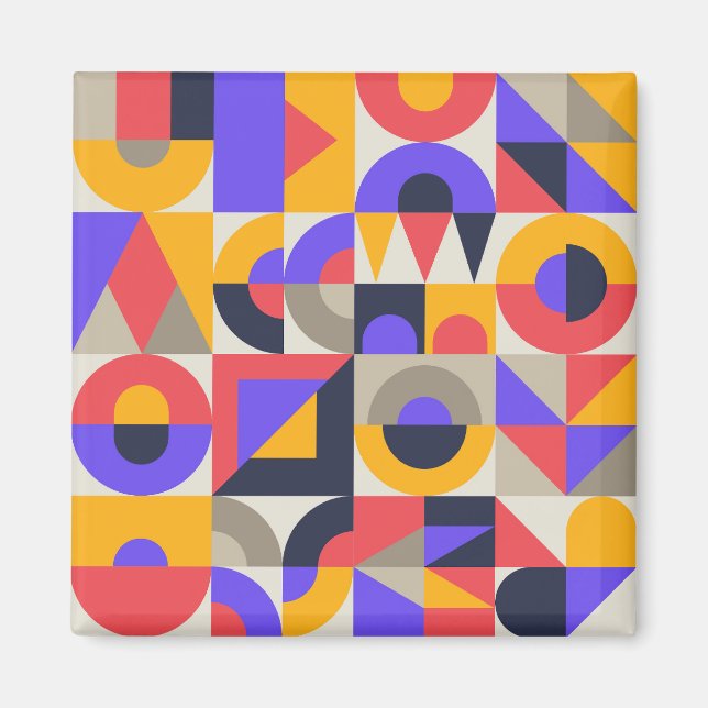 Aimant Geometric Colored shapes (Devant)
