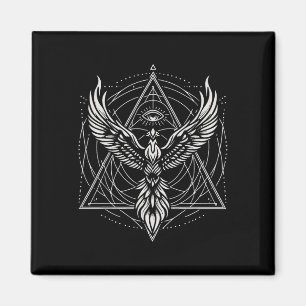Aimant Géométrie sacrée Troisième œil de Phoenix Géomspir