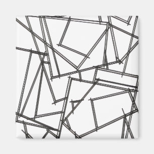Aimant Géométrique noir et blanc