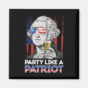 Aimant George Washington 4 juillet Parti Comme Un Patriot