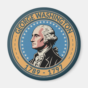 Aimant George Washington Président américain Illustration
