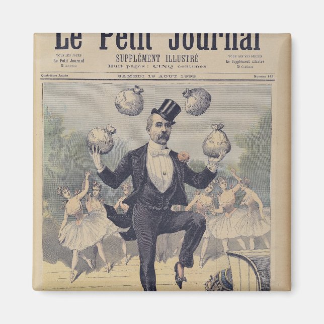 Aimant Georges Clemenceau sacs de jonglage d'anglais (Devant)