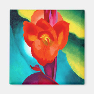 Aimant Géorgie O Keeffe Red Canna