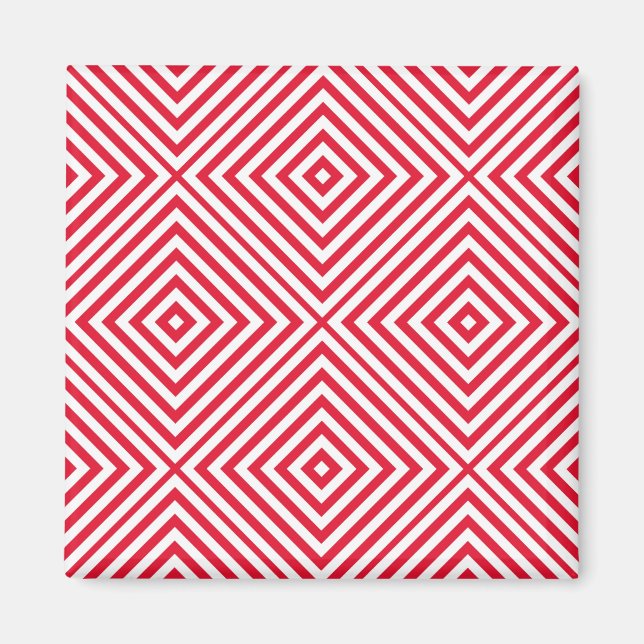 Aimant Geranium Diamond Chevron (Devant)