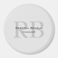 Gestionnaire de monogrammes gris blanc arrondi