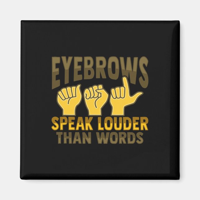 Aimant Gesture de main ASL Sourde perte d'audition sensib (Devant)