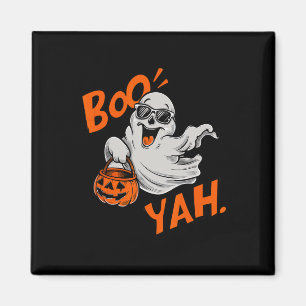 Aimant Ghost Boo Yah Funny Chemise d'Halloween Éffrayante