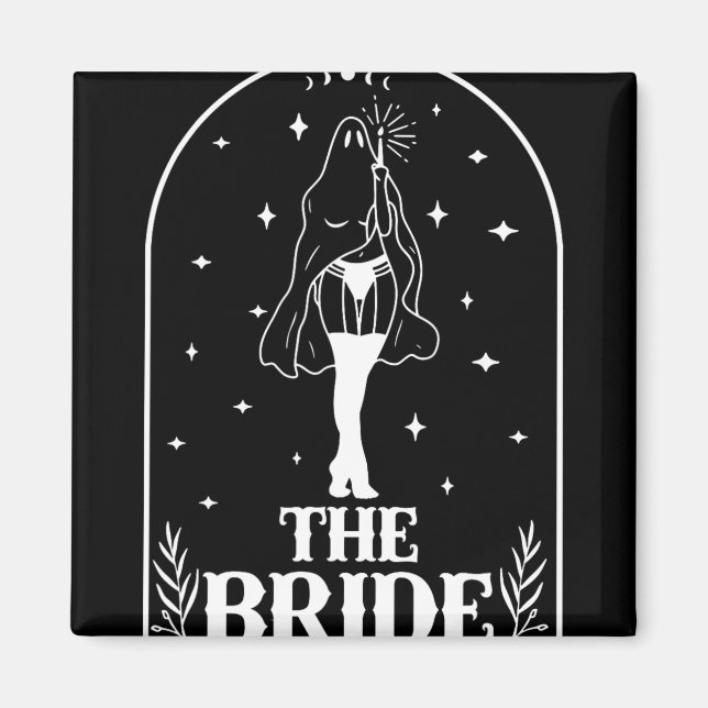 Aimant Ghost Bride Coven Gothique Halloween Mariage Bache (Devant)