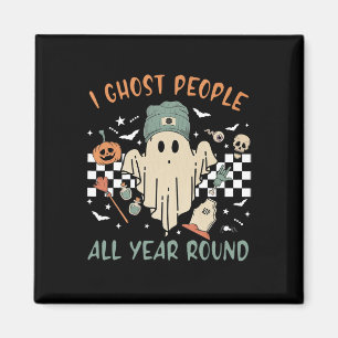 Aimant Ghost People Toute L'Année Retro Halloween Ghost