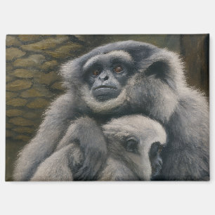 Aimant Gibbon Shelter - Emotional Wildlife Portrait