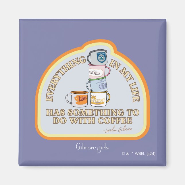 Aimant Gilmore Girls | Graphique des devis de café (Devant)
