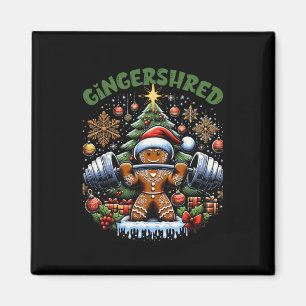 Aimant Gingersher Funny Gingerbread Homme Gym Bodybuildin