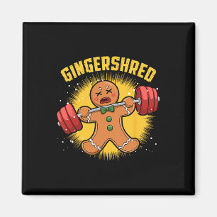 Aimant Gingersher Funny Gingerbread Homme Gym Bodybuildin
