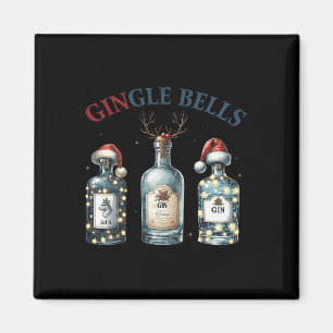Aimant Gingle Bells Funny Gin Gin Bells Christmas Tree Me
