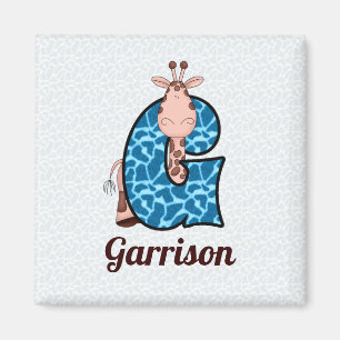 Aimant Girafe bleu et Brown Monogramme G Enfants