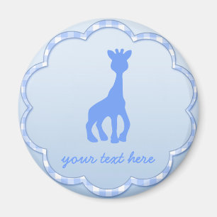 Aimant girafe bleue
