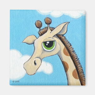 Aimant Girafe de Jeremy avec sa tête dans les nuages