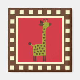 Aimant Girafe mignonne d'animaux