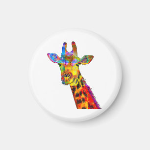 Aimant Giraffe colorée