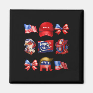 Aimant Girly Coquette Trump Vance 2024 Trump Girl Republi
