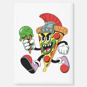 Aimant Gladiator Pizza Slice Italien Brainrot
